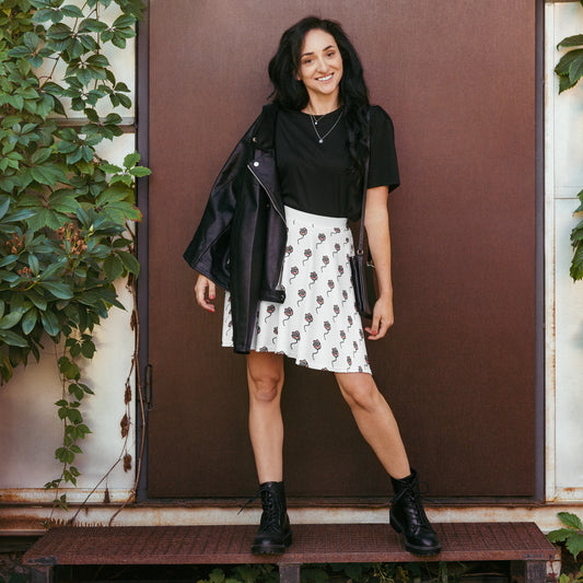 Red Rose Skater Skirt