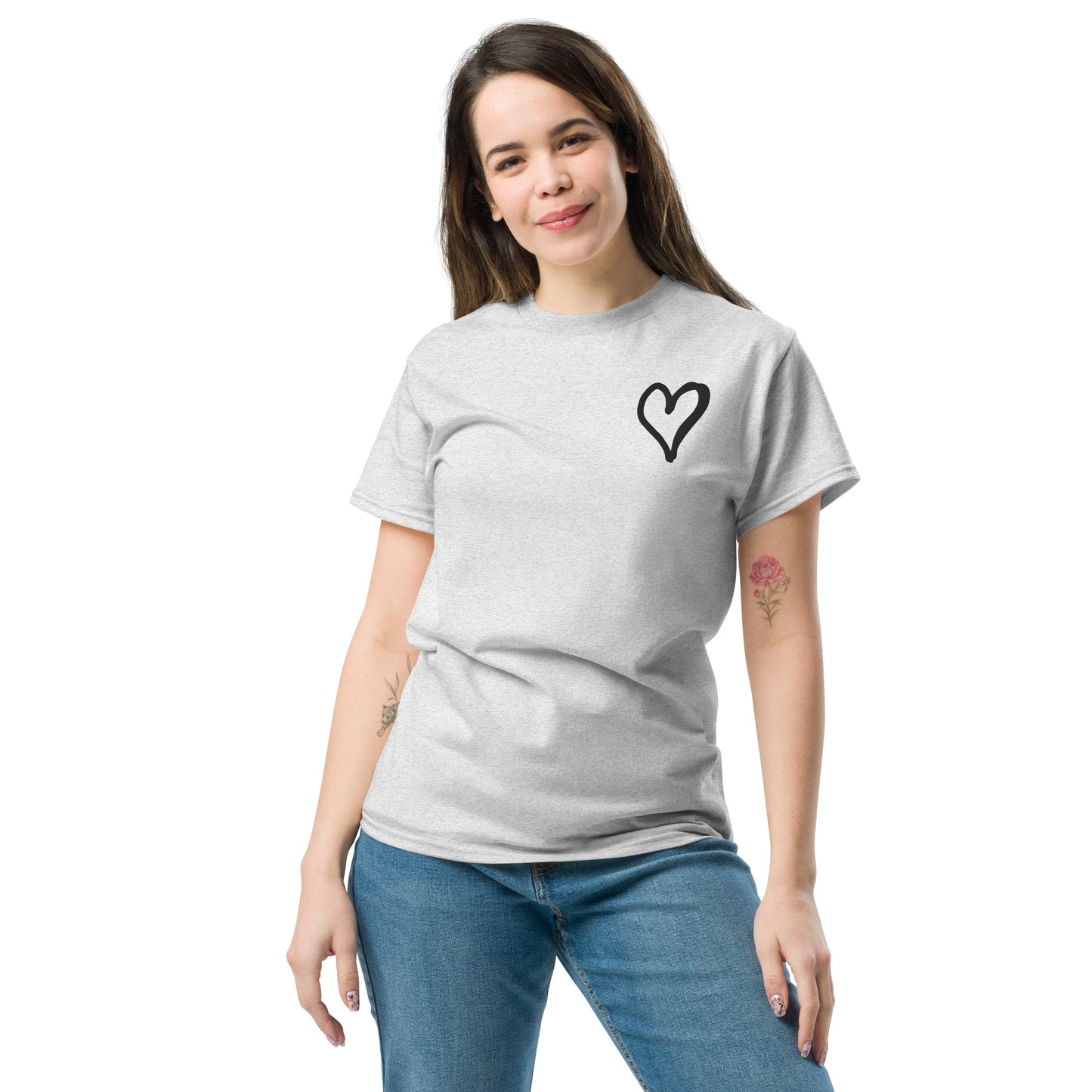 White Heart Unisex classic tee