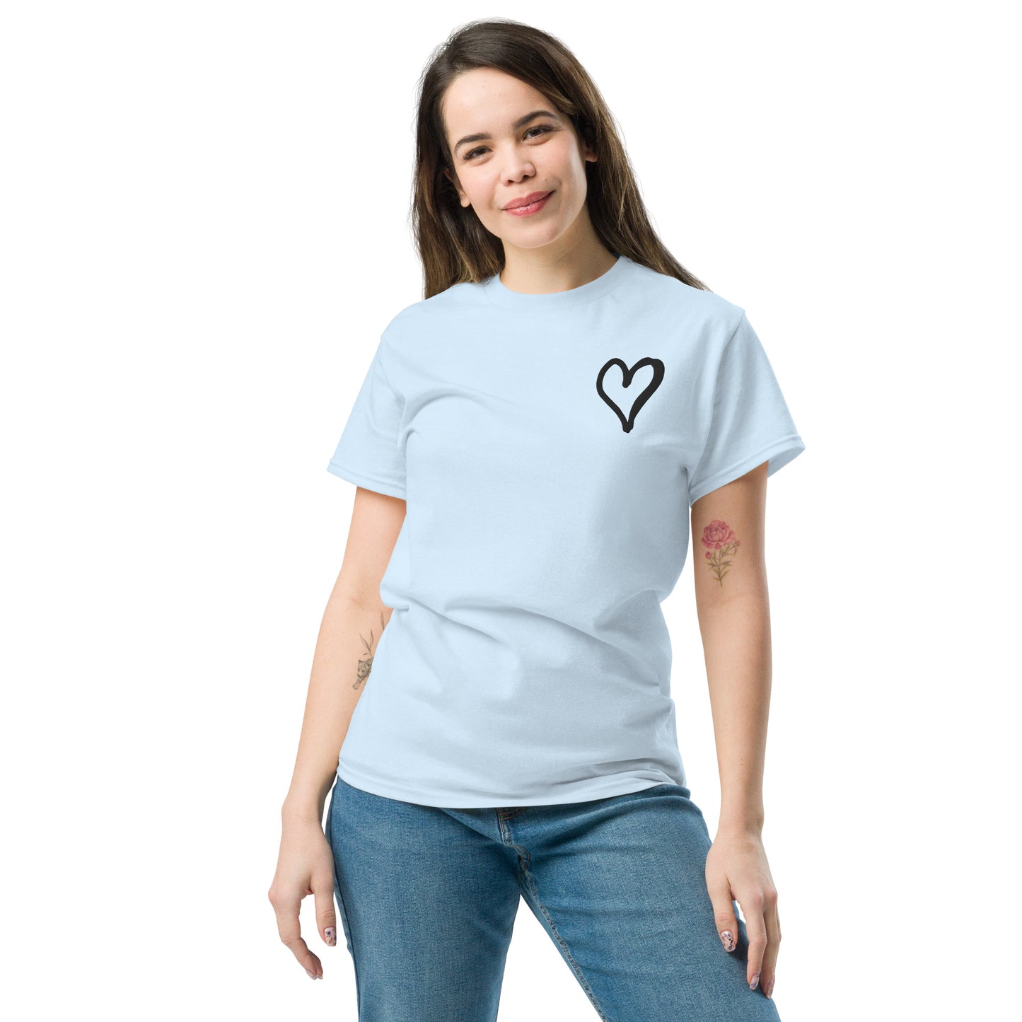 White Heart Unisex classic tee