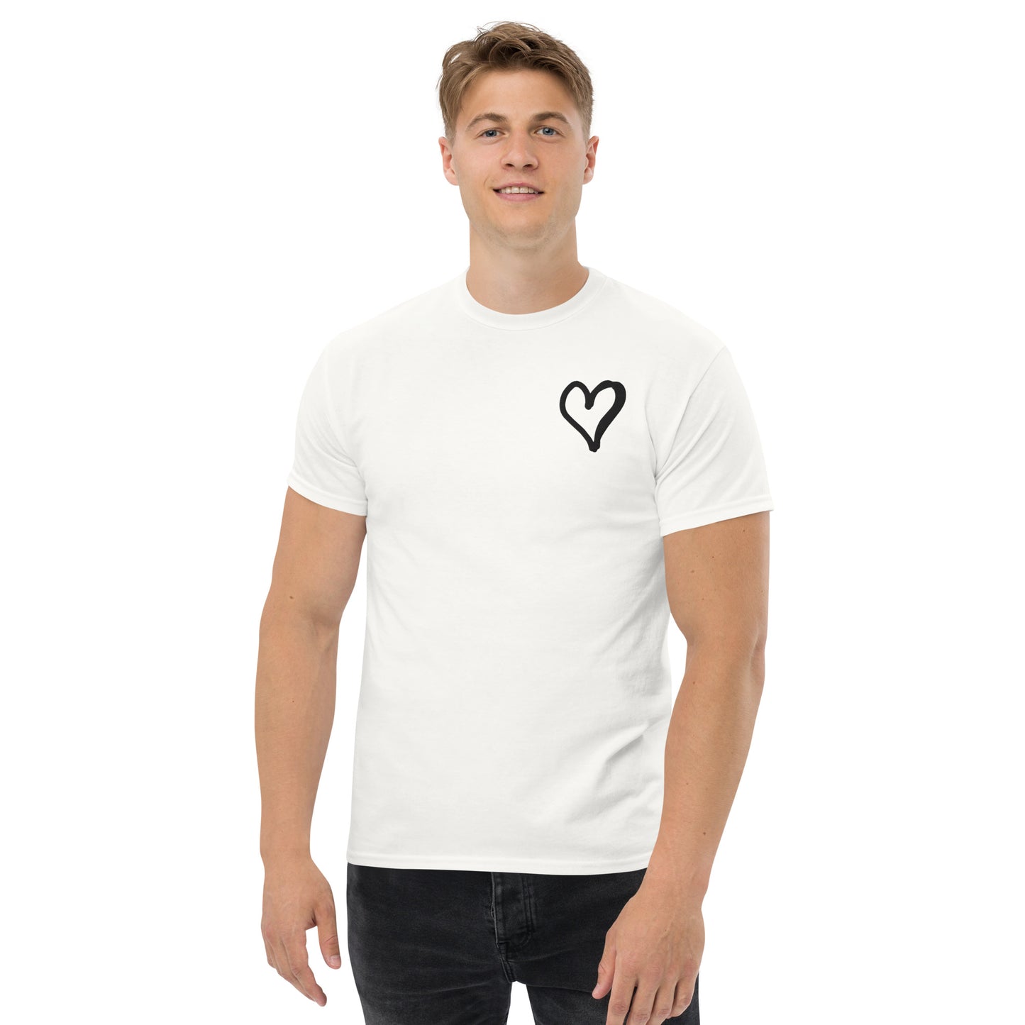 White Heart Unisex classic tee