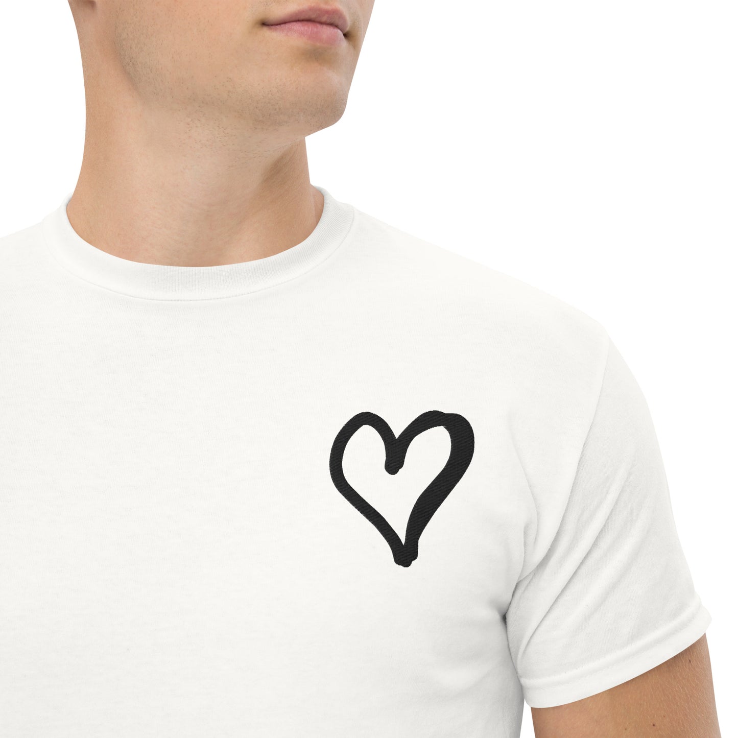 White Heart Unisex classic tee