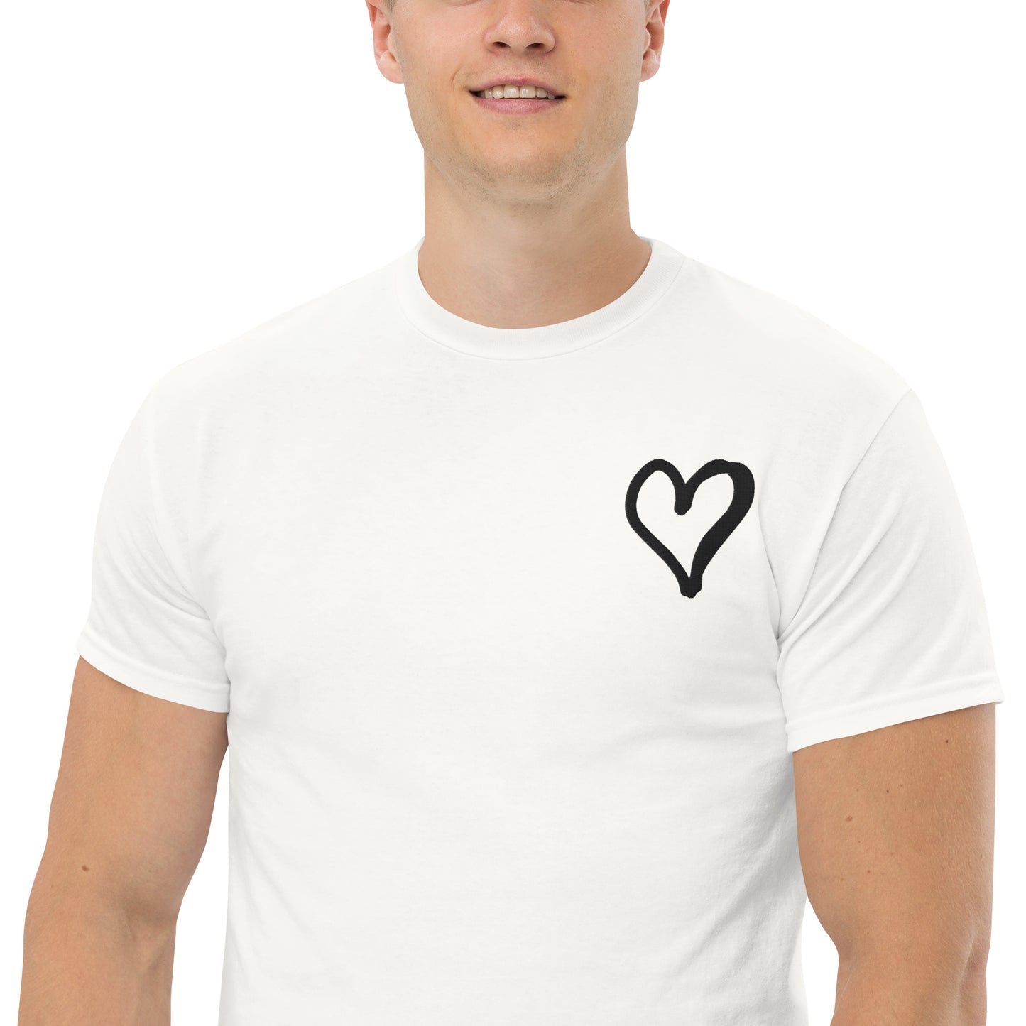 White Heart Unisex classic tee